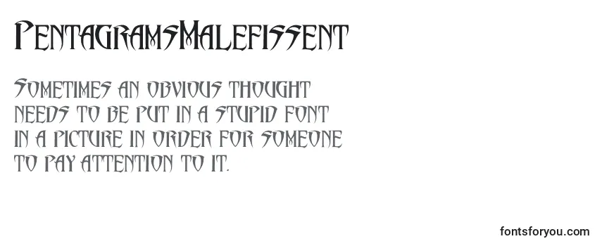 Review of the PentagramsMalefissent Font