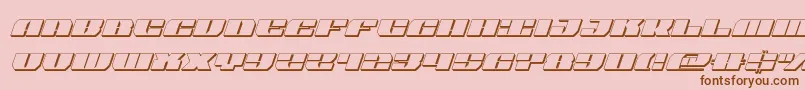 joyshark3dsemicondital Font – Brown Fonts on Pink Background