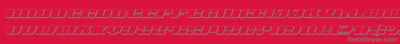 joyshark3dsemicondital Font – Gray Fonts on Red Background