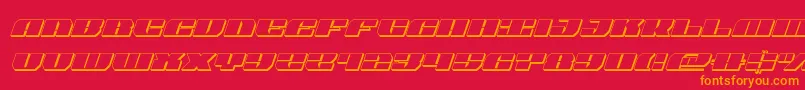 joyshark3dsemicondital Font – Orange Fonts on Red Background