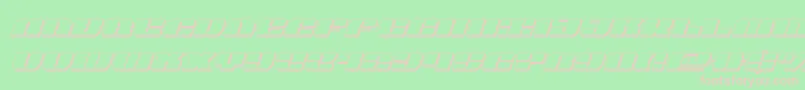 joyshark3dsemicondital Font – Pink Fonts on Green Background