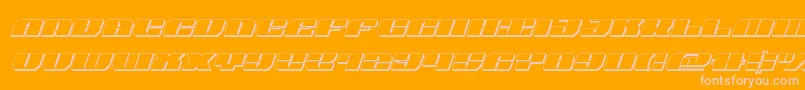 joyshark3dsemicondital Font – Pink Fonts on Orange Background