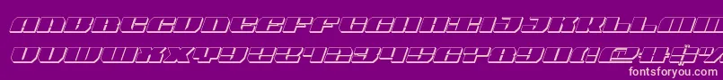 joyshark3dsemicondital Font – Pink Fonts on Purple Background