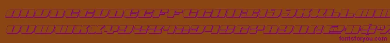 joyshark3dsemicondital Font – Purple Fonts on Brown Background