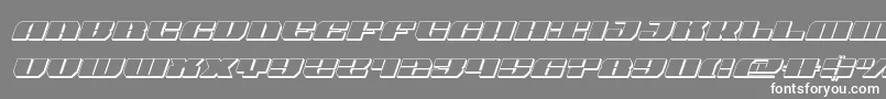 joyshark3dsemicondital Font – White Fonts on Gray Background