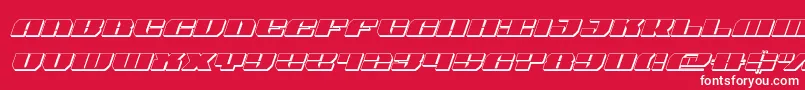 joyshark3dsemicondital Font – White Fonts on Red Background