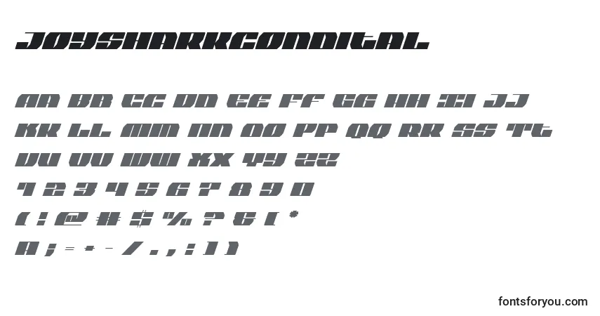 Шрифт Joysharkcondital – алфавит, цифры, специальные символы