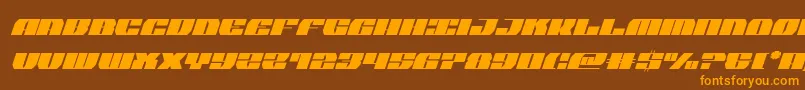 Шрифт joysharkcondital – оранжевые шрифты на коричневом фоне
