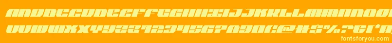 Fonte joysharkcondital – fontes amarelas em um fundo laranja
