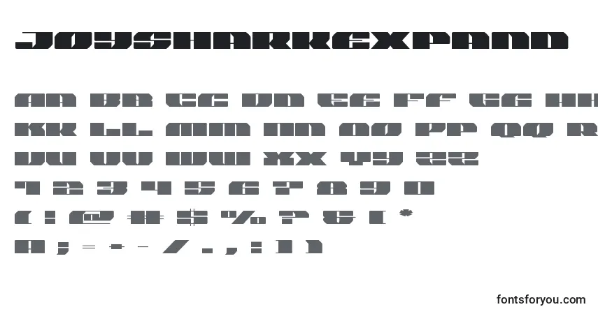 Fuente Joysharkexpand - alfabeto, números, caracteres especiales