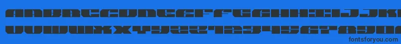 joysharkexpand Font – Black Fonts on Blue Background