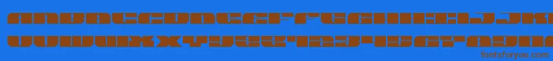 joysharkexpand Font – Brown Fonts on Blue Background