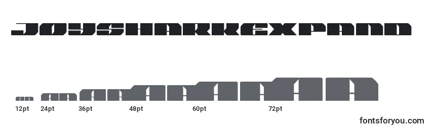 Размеры шрифта Joysharkexpand