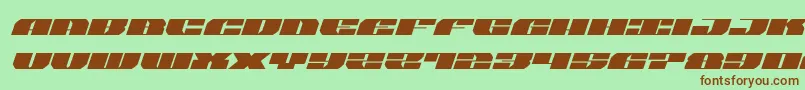 joysharkexpandital Font – Brown Fonts on Green Background