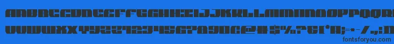 joysharkextraconden Font – Black Fonts on Blue Background