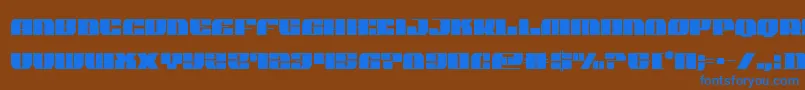 joysharkextraconden Font – Blue Fonts on Brown Background