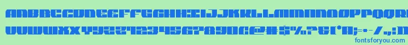 joysharkextraconden Font – Blue Fonts on Green Background