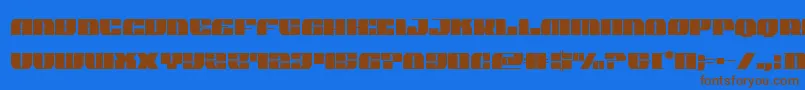 joysharkextraconden Font – Brown Fonts on Blue Background