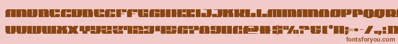 joysharkextraconden Font – Brown Fonts on Pink Background