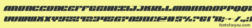 joysharkextracondenital Font – Black Fonts on Yellow Background