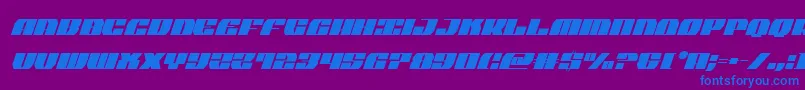 joysharkextracondenital Font – Blue Fonts on Purple Background
