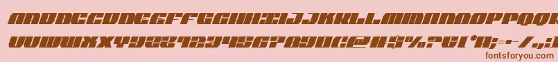 joysharkextracondenital Font – Brown Fonts on Pink Background