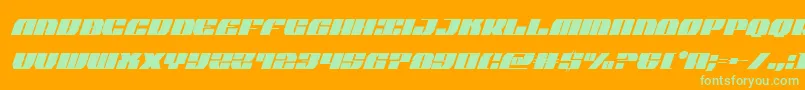 joysharkextracondenital Font – Green Fonts on Orange Background