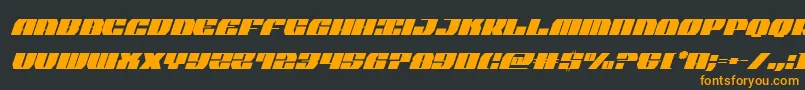 joysharkextracondenital Font – Orange Fonts on Black Background