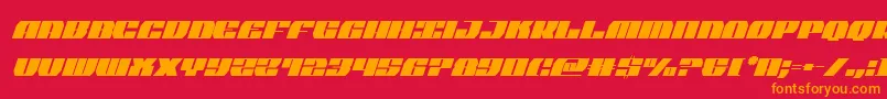 joysharkextracondenital Font – Orange Fonts on Red Background