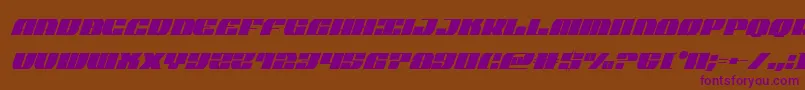 joysharkextracondenital Font – Purple Fonts on Brown Background