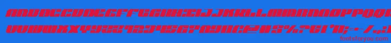 joysharkextracondenital Font – Red Fonts on Blue Background