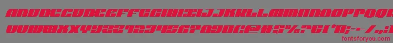 joysharkextracondenital Font – Red Fonts on Gray Background