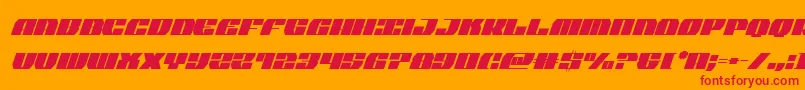 joysharkextracondenital Font – Red Fonts on Orange Background