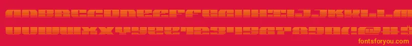 Fonte joysharkgrad – fontes laranjas em um fundo vermelho