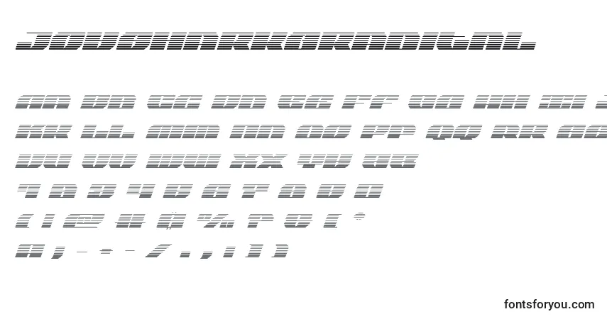 Joysharkgradital-fontti – aakkoset, numerot, erikoismerkit