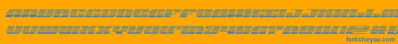 joysharkgradital Font – Blue Fonts on Orange Background