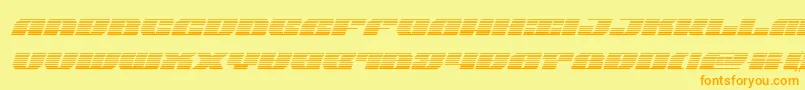 joysharkgradital Font – Orange Fonts on Yellow Background