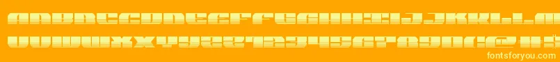 joysharkhalf-Schriftart – Gelbe Schriften auf orangefarbenem Hintergrund