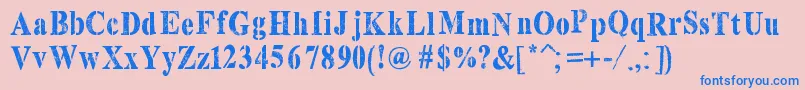 TopSecretStamp Font – Blue Fonts on Pink Background