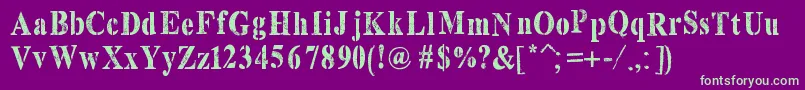 TopSecretStamp Font – Green Fonts on Purple Background