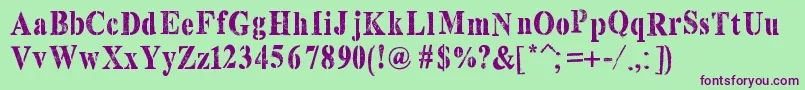 TopSecretStamp Font – Purple Fonts on Green Background
