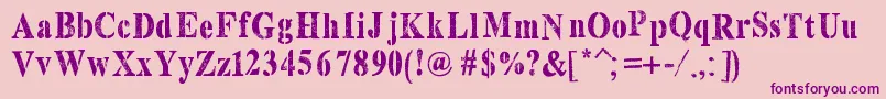 TopSecretStamp Font – Purple Fonts on Pink Background