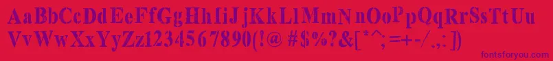 TopSecretStamp Font – Purple Fonts on Red Background