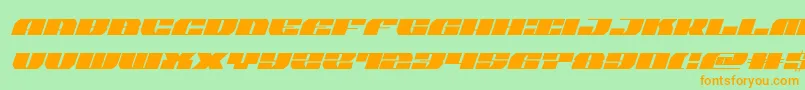 joysharkital Font – Orange Fonts on Green Background