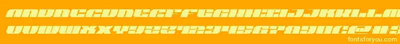 joysharkital Font – Yellow Fonts on Orange Background