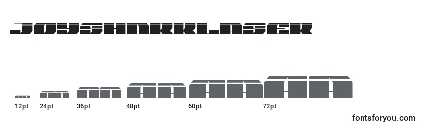 Размеры шрифта Joysharklaser
