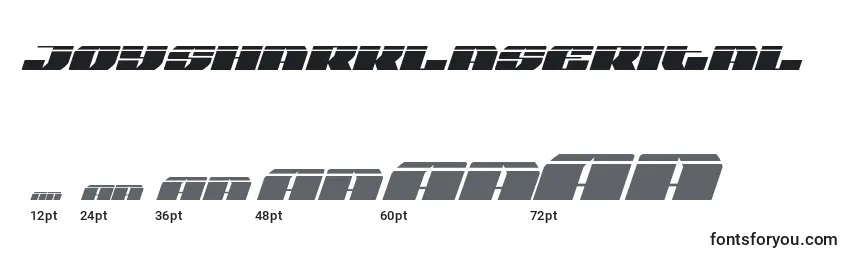 Размеры шрифта Joysharklaserital