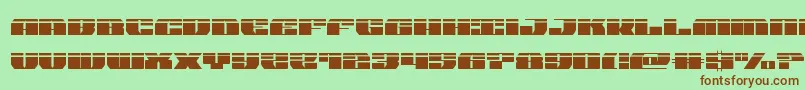 フォントjoysharklasersemicond – 緑の背景に茶色のフォント