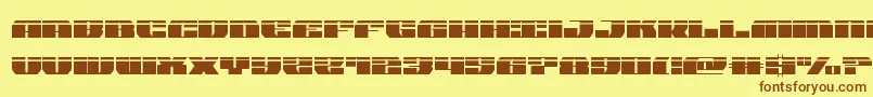 joysharklasersemicond Font – Brown Fonts on Yellow Background