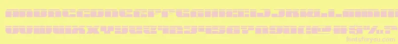joysharklasersemicond Font – Pink Fonts on Yellow Background
